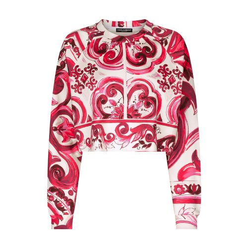 Dolce & Gabbana Majolica-print jersey sweatshirt