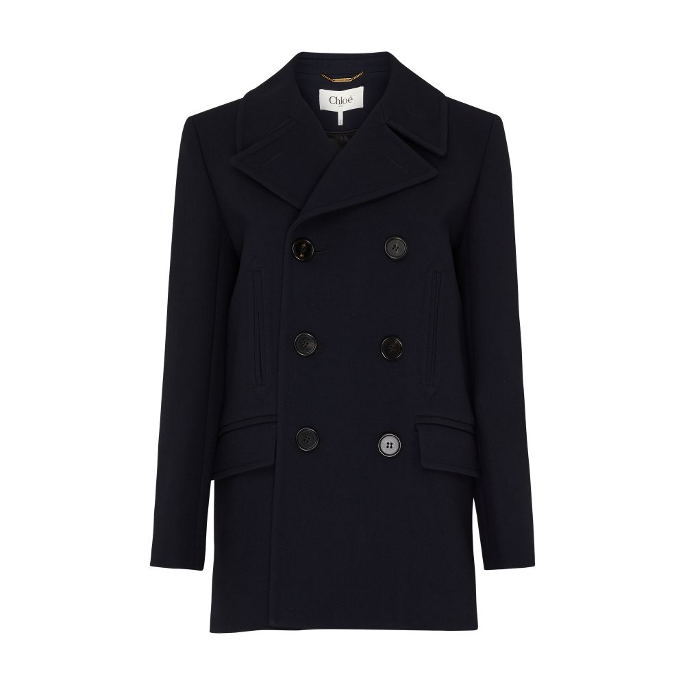 Chloé Wool crepe peacoat