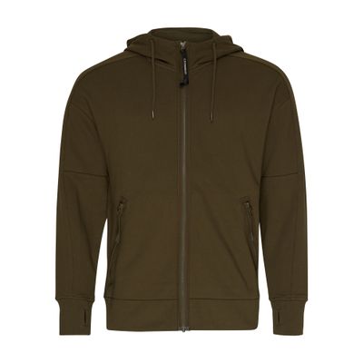 CP COMPANY Diagonal Raised Fleece Goggle zipped hoodie