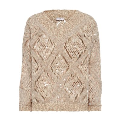 Brunello Cucinelli Sweater with Dazzling Embroidery