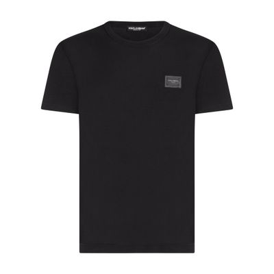 Dolce & Gabbana Cotton t-shirt with logoed plaque