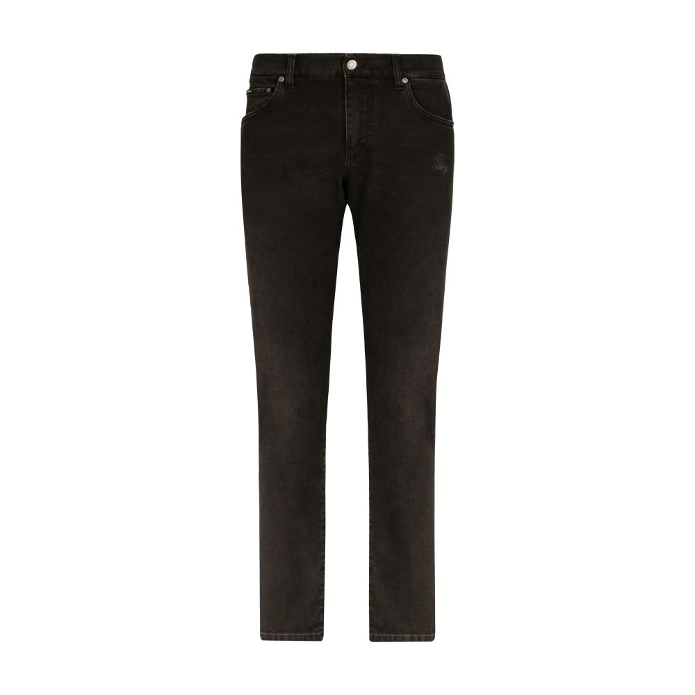 Dolce & Gabbana Slim fit stretch denim jeans with subtle abrasions