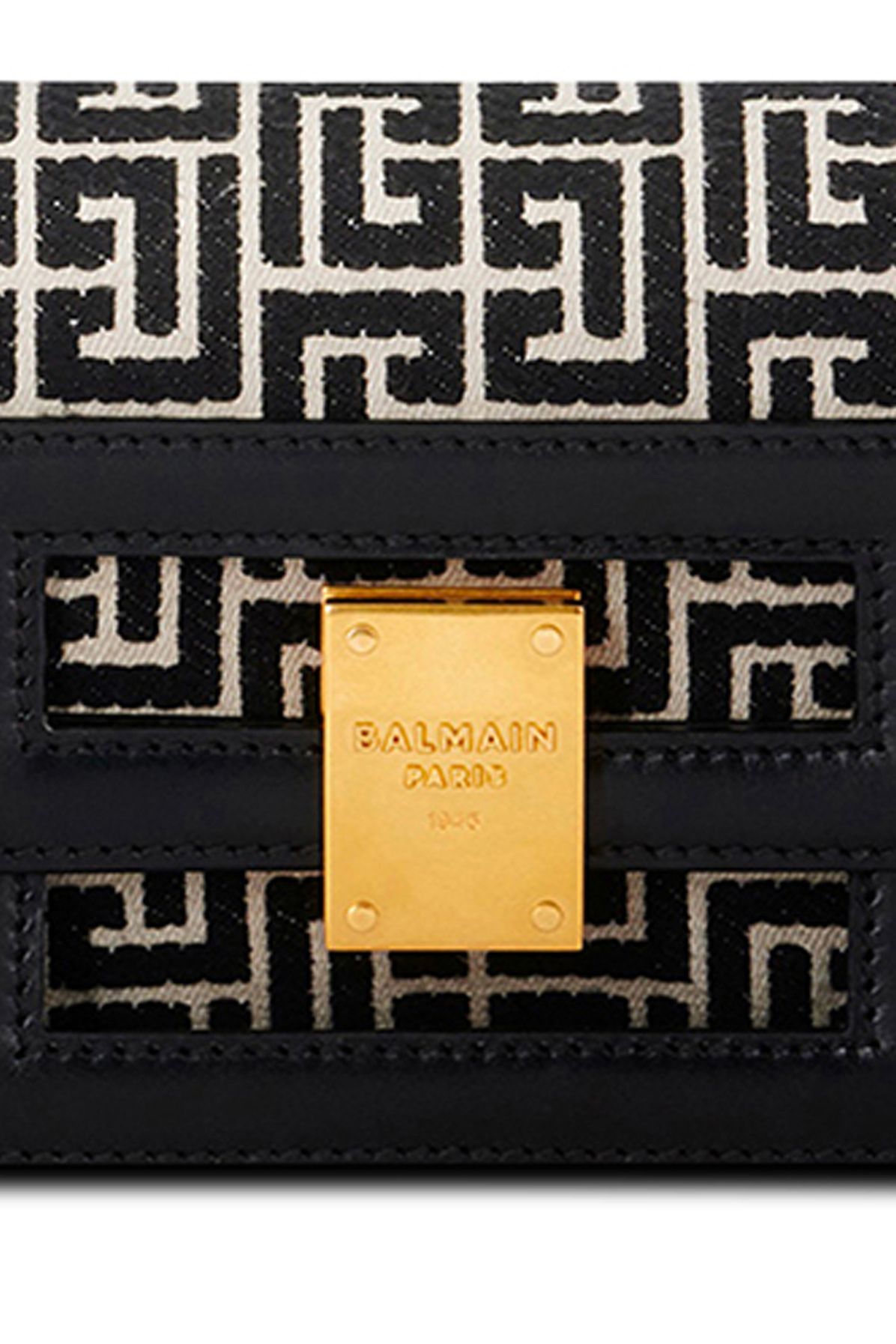 Balmain Oversized bi-color jaquard 1945 Heritage clutch