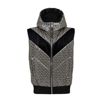 Balmain Monogrammed sleeveless down jacket / Monogrammed sleeveless down jacket