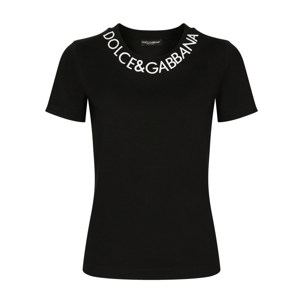 Dolce & Gabbana Jersey T-shirt with logo embroidery on neck