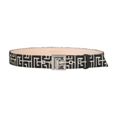 Balmain PB Belt in monogrammed jacquard