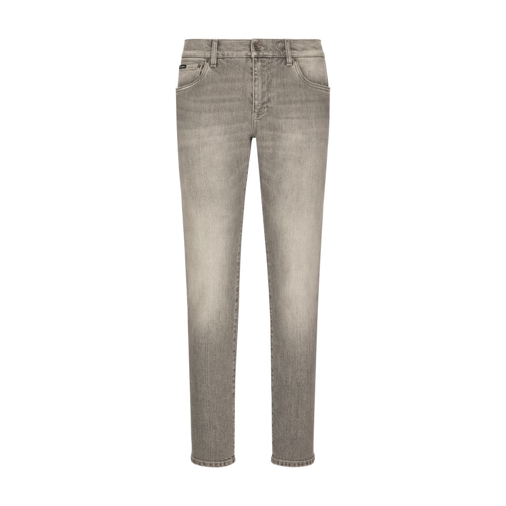 Dolce & Gabbana Slim-fit stretch gray denim jeans