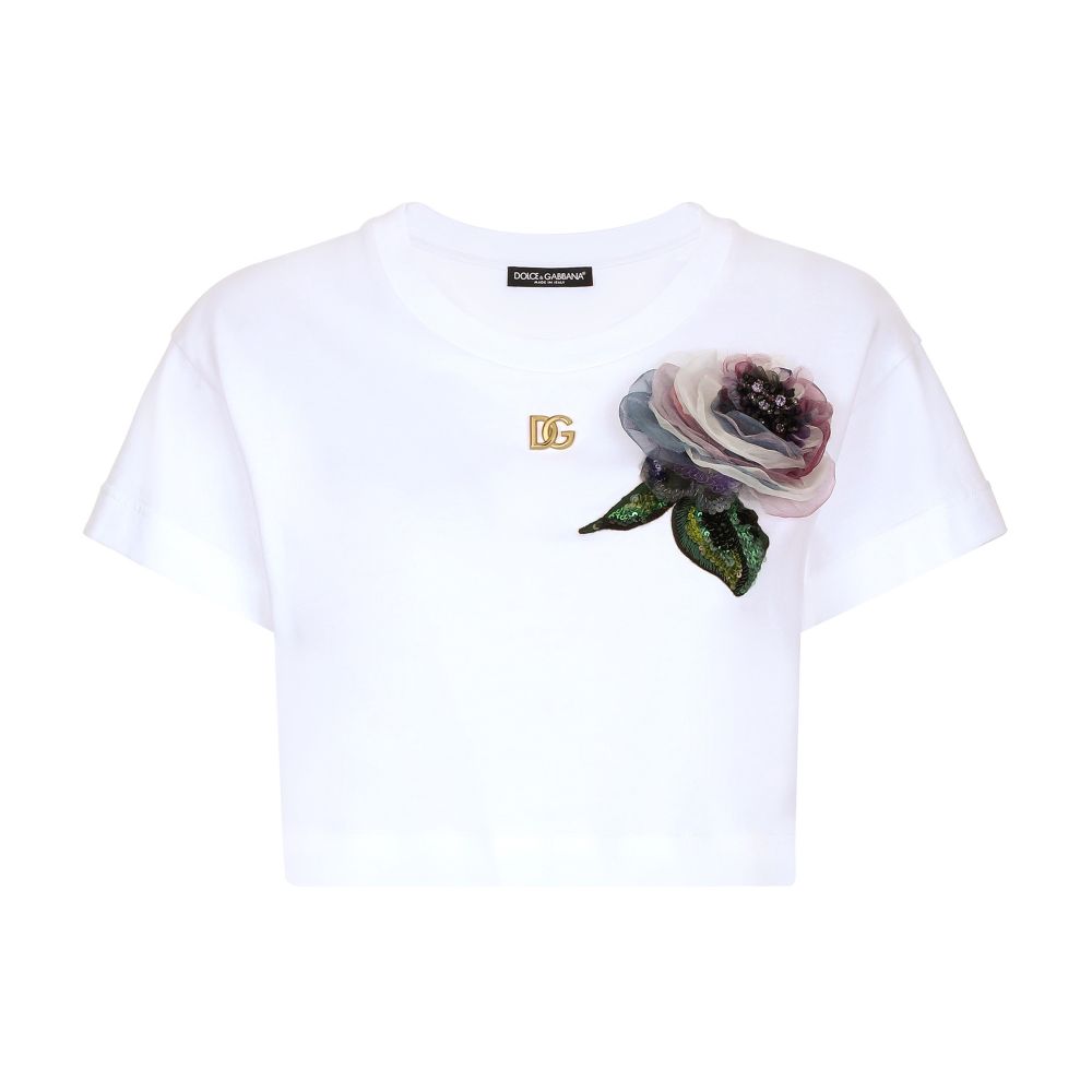 Dolce & Gabbana Cropped jersey t-shirt