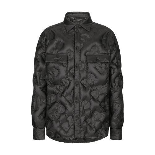 Dolce & Gabbana Padded and quilted nylon shirt with logo