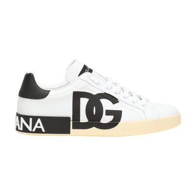 Dolce & Gabbana Calfskin nappa Portofino sneakers with DG logo print