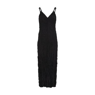 Toteme Twist-strap crinkled silk dress