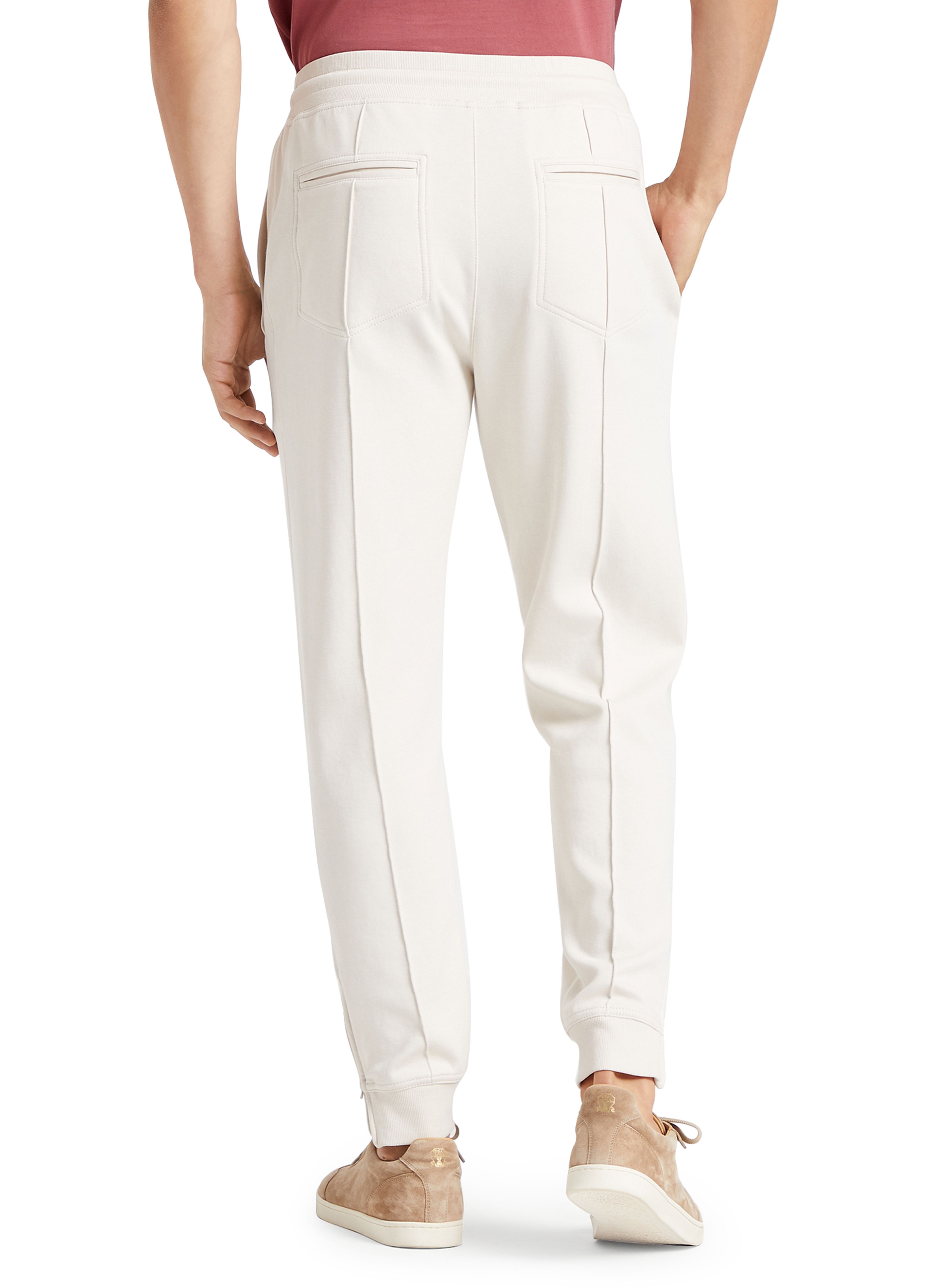 Brunello Cucinelli Fleecy cotton pants with elasticized hem