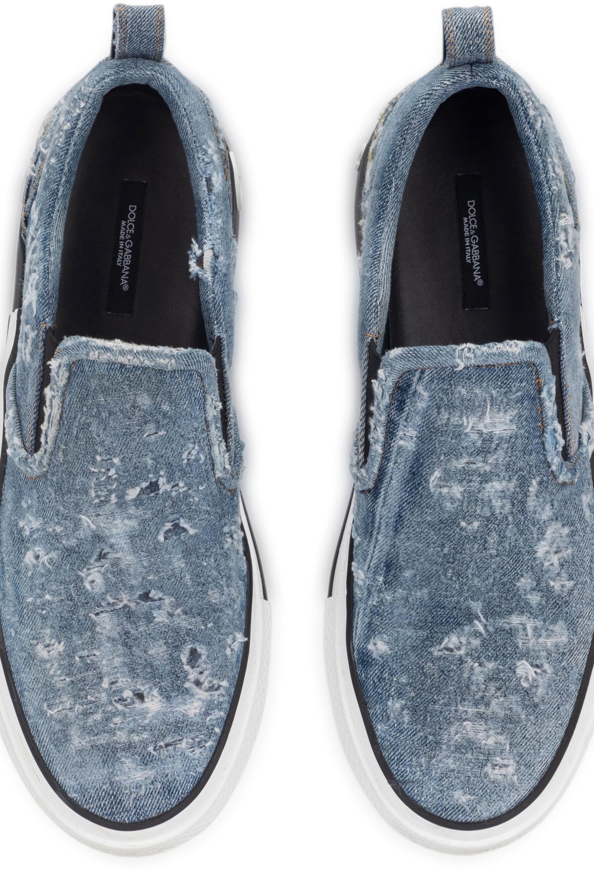 Dolce & Gabbana Denim patchwork Custom 2.Zero slip-on sneakers