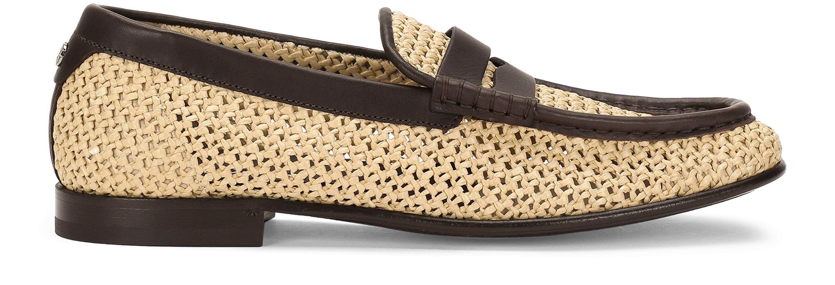 Dolce & Gabbana Woven raffia loafers