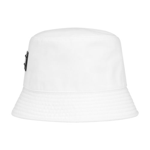 Dolce & Gabbana Nylon bucket hat with branded plate