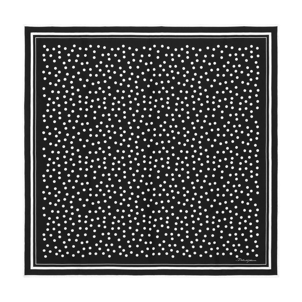 Dolce & Gabbana Polka-dot twill scarf (90x90)