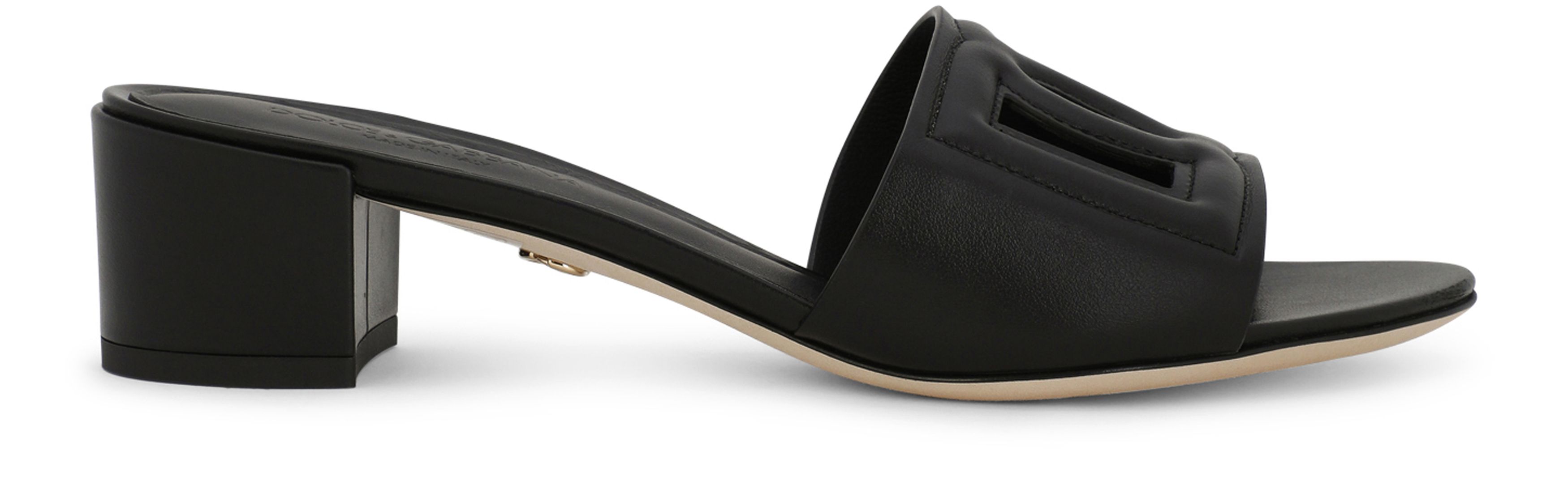 Dolce & Gabbana Calfskin sliders with DG logo