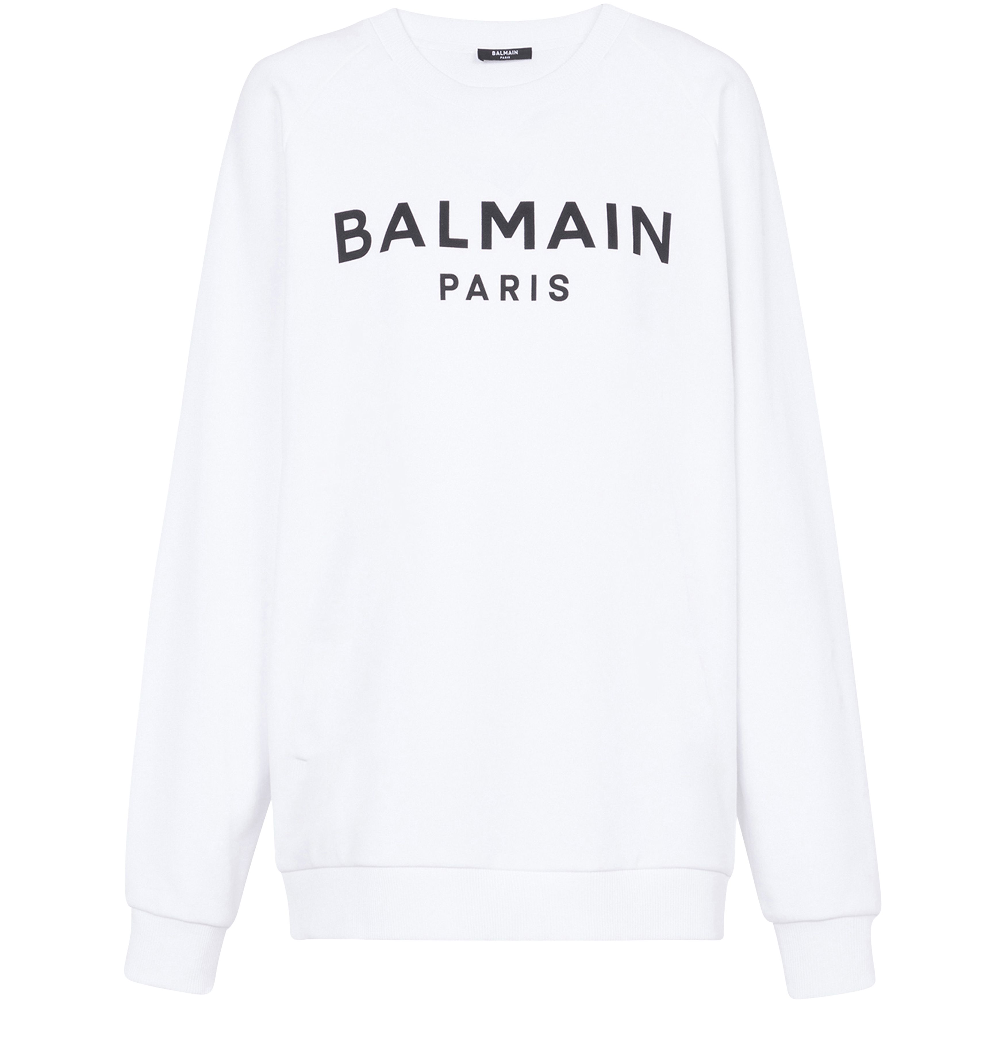 Balmain Cotton sweatshrt with logo print