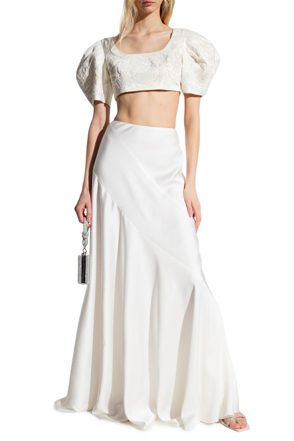 Cult Gaia ‘Sinay' crop top with puff sleeves