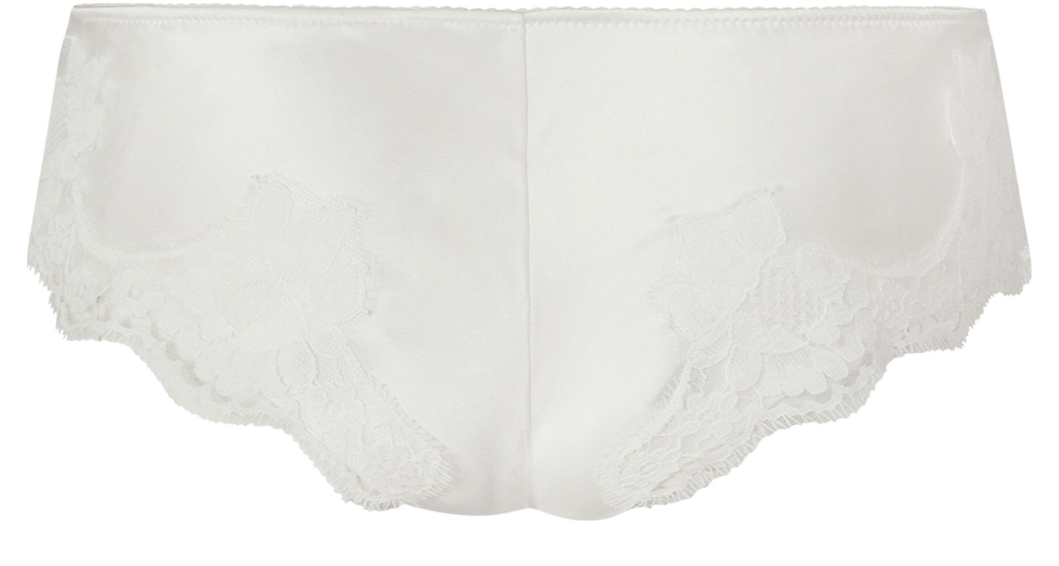 Dolce & Gabbana Satin briefs with lace detailing