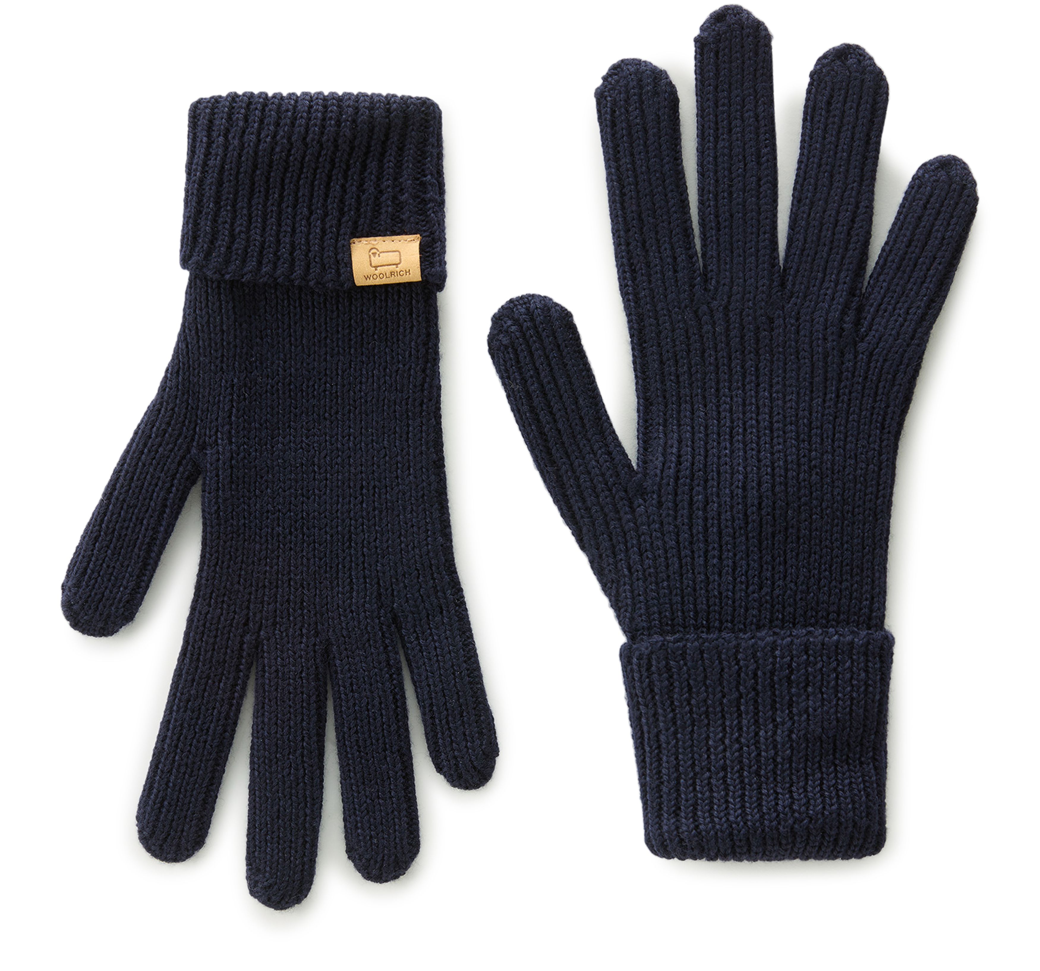 Woolrich Ribbed Gloves in Pure Merino Virgin Wool