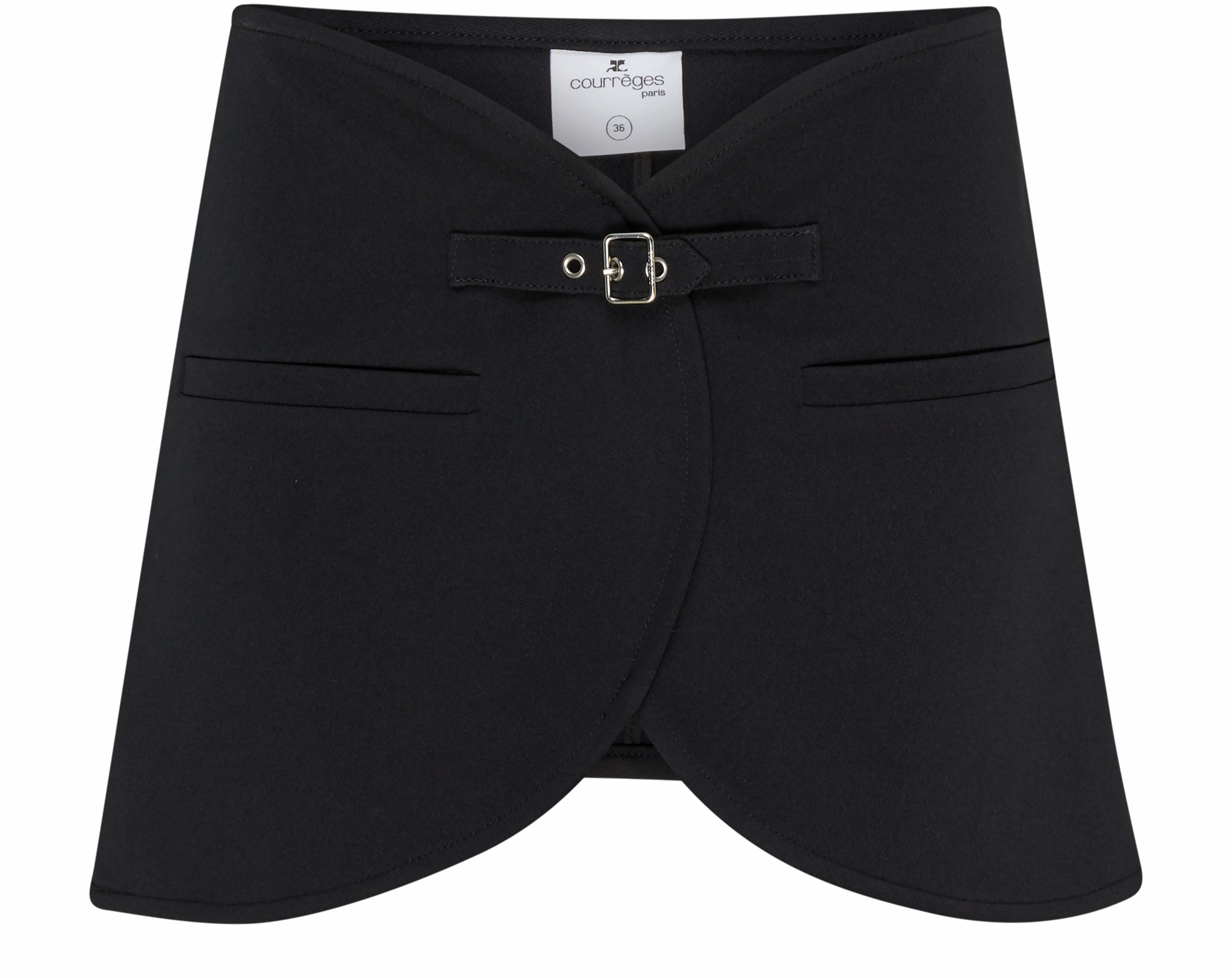 Courrèges Ellipse twill mini skirt