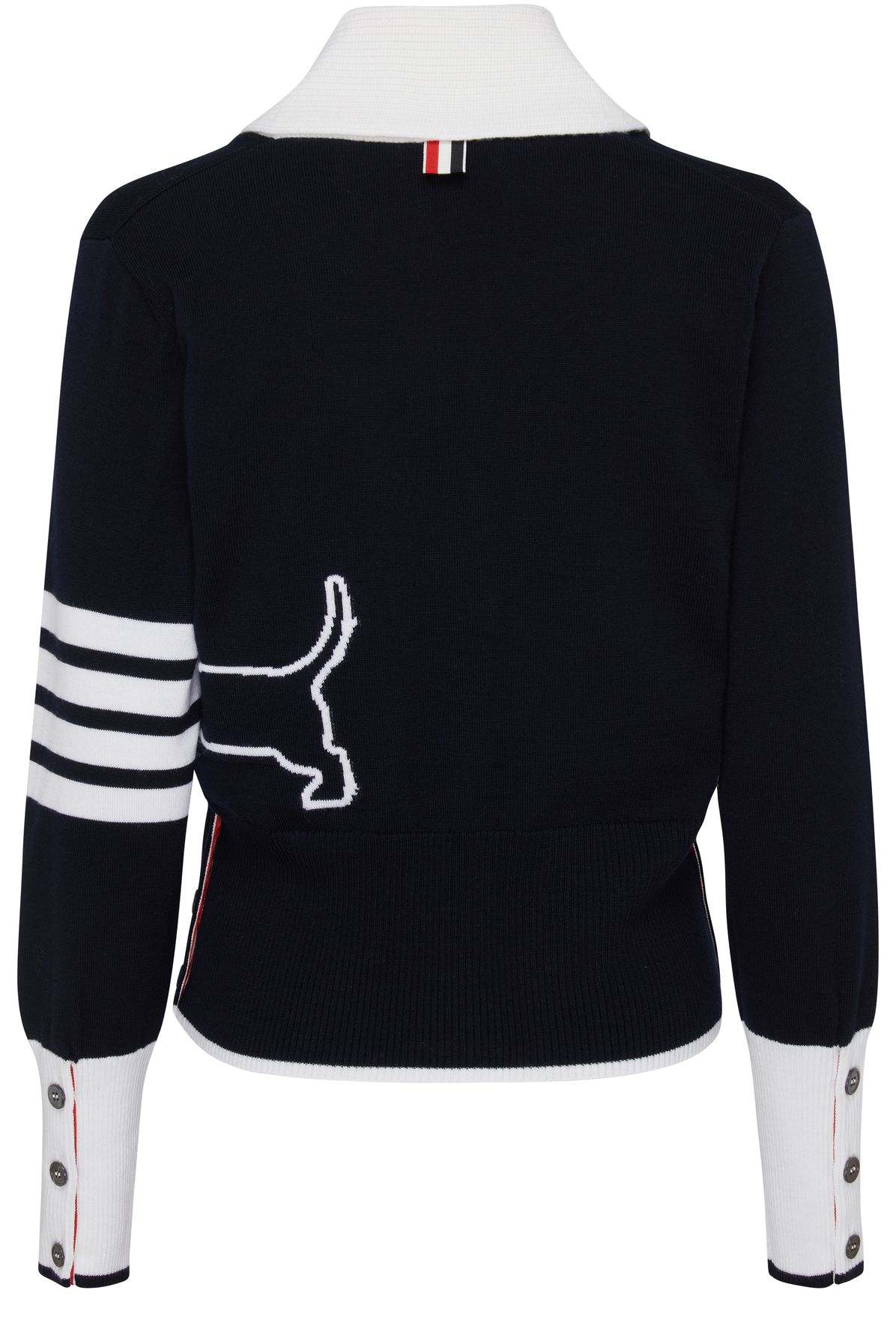 Thom Browne 4-Bar cardigan in fine merino wool