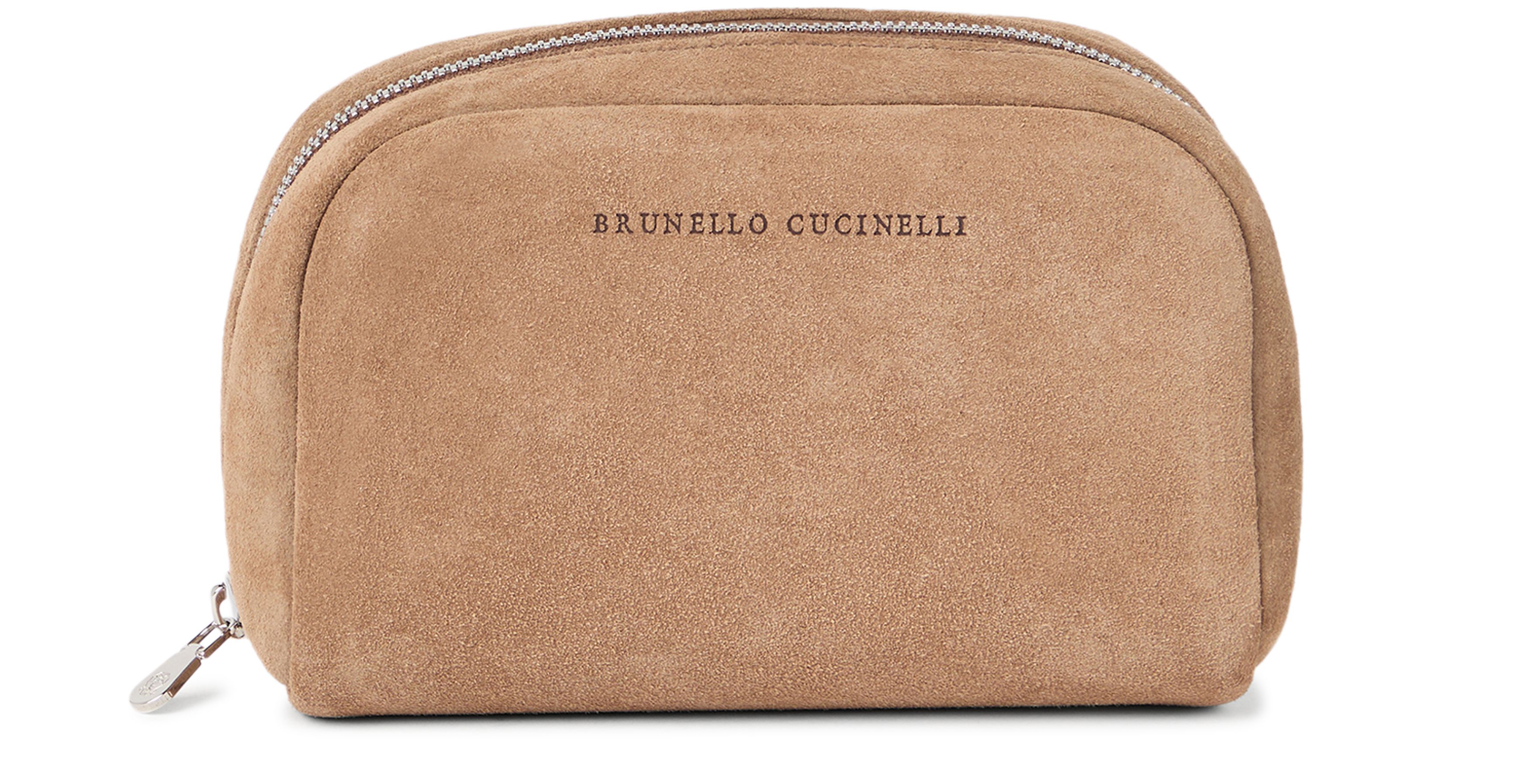 Brunello Cucinelli Suede beauty case