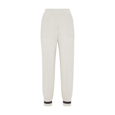 Brunello Cucinelli English rib knit trousers