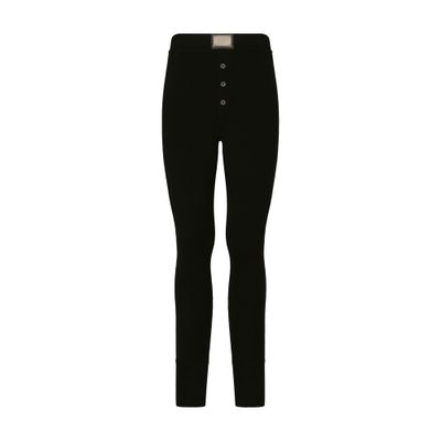 Dolce & Gabbana Wool leggings with logo tag