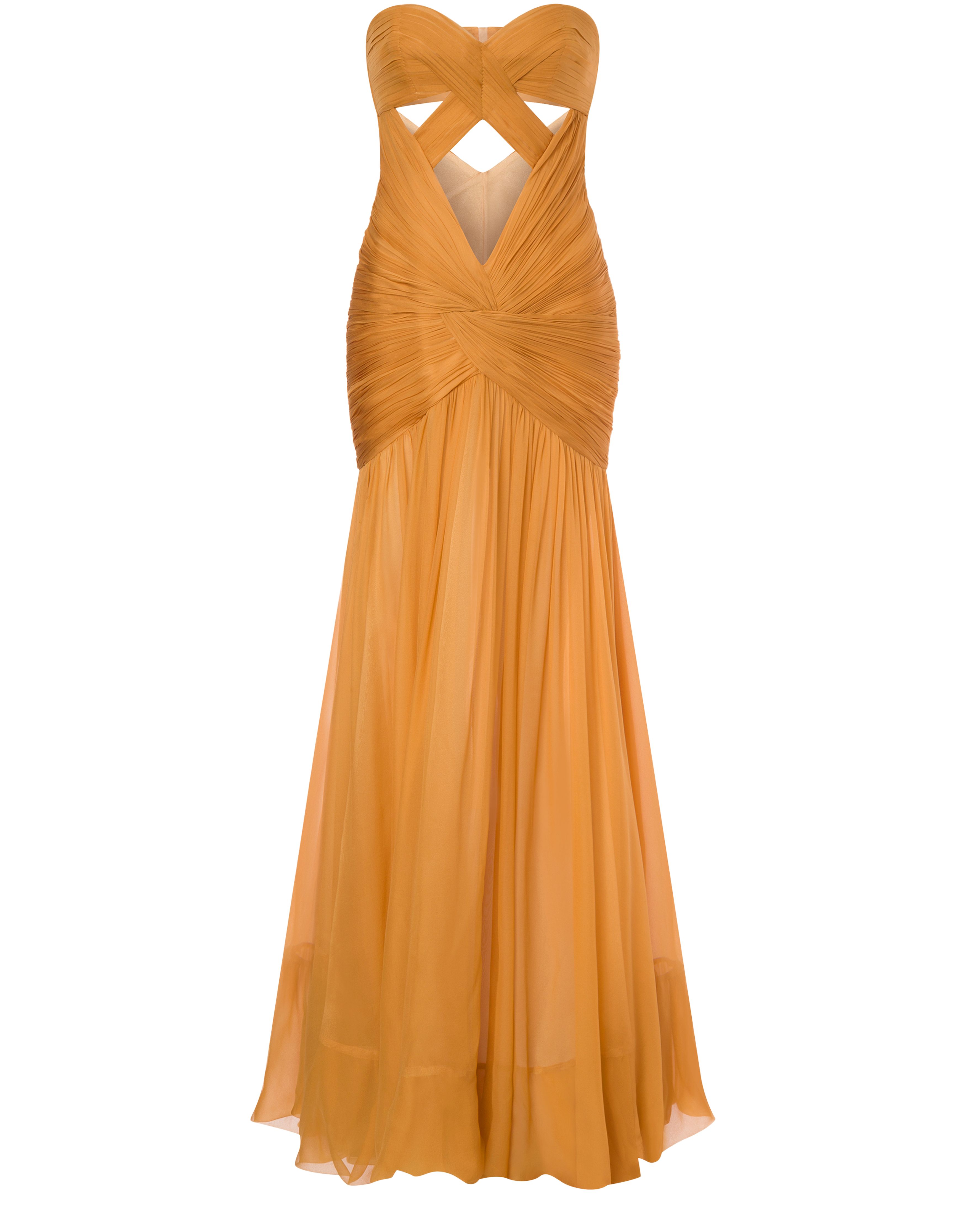 Alberta Ferretti Organic chiffon dress with cut-out