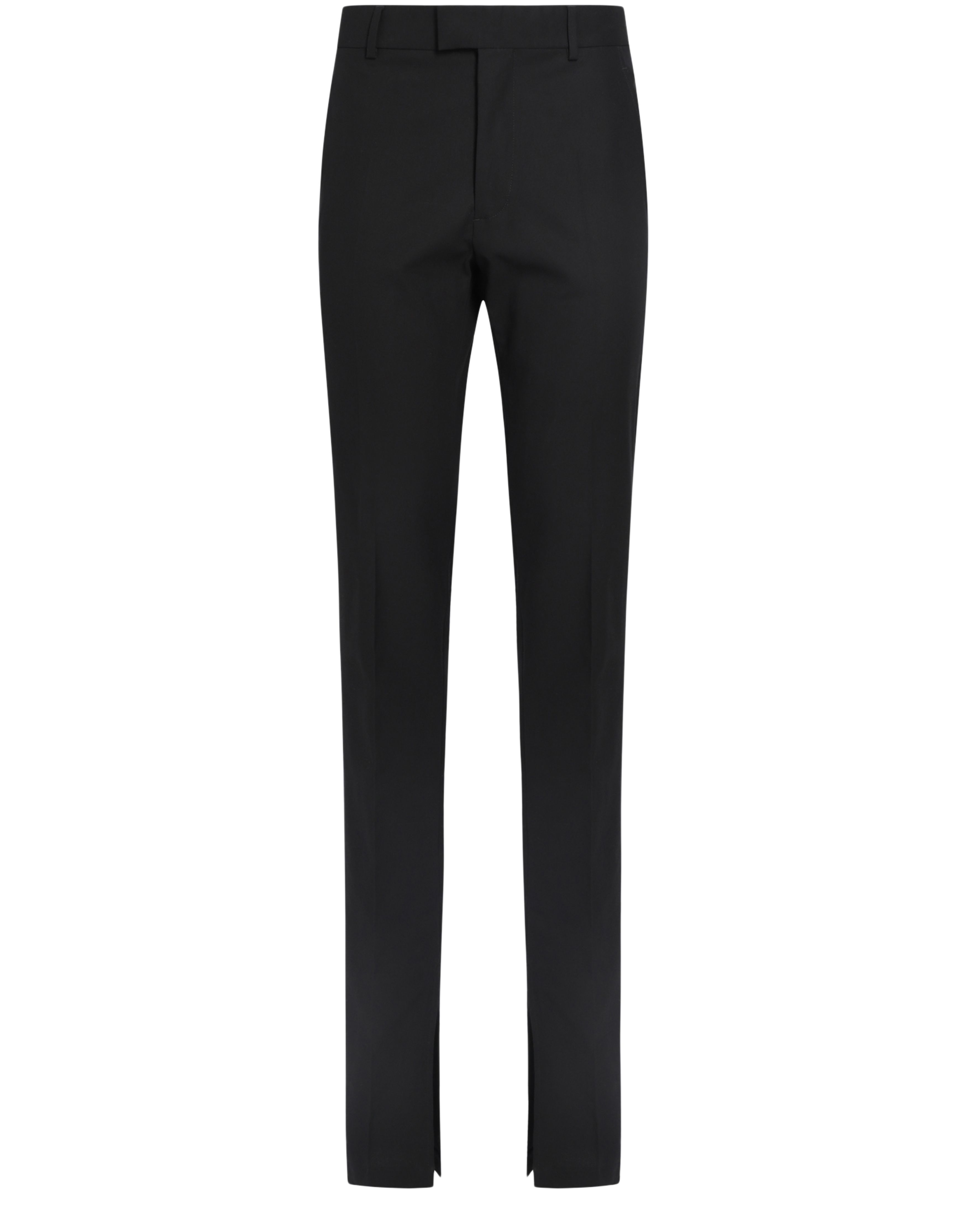 Ann Demeulemeester Delis skinny fit trousers with slit cotton twill