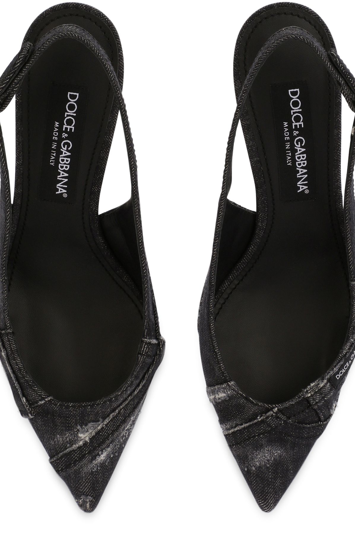 Dolce & Gabbana Patchwork denim slingbacks