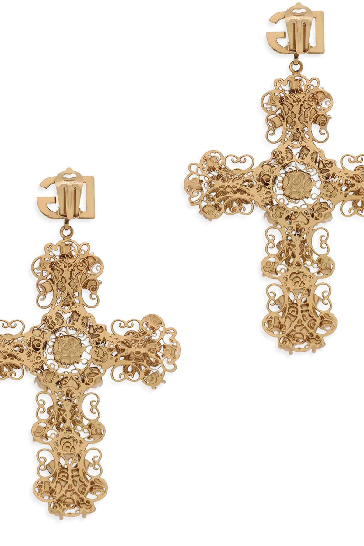 Dolce & Gabbana Filigree cross earrings