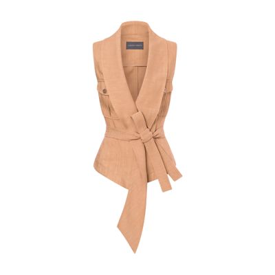 Alberta Ferretti Linen stretch viscose gilet