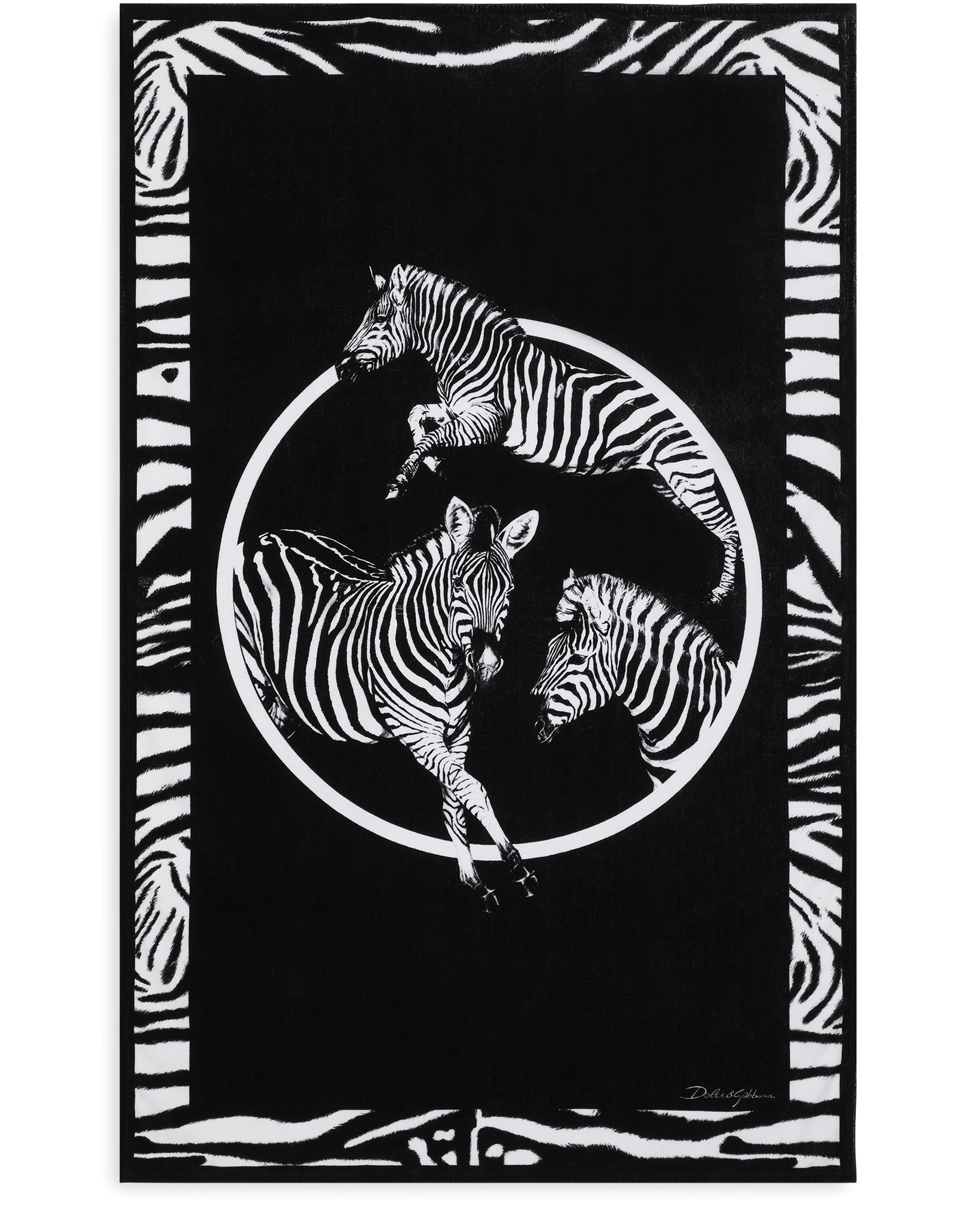 Dolce & Gabbana Zebra printed beach towel