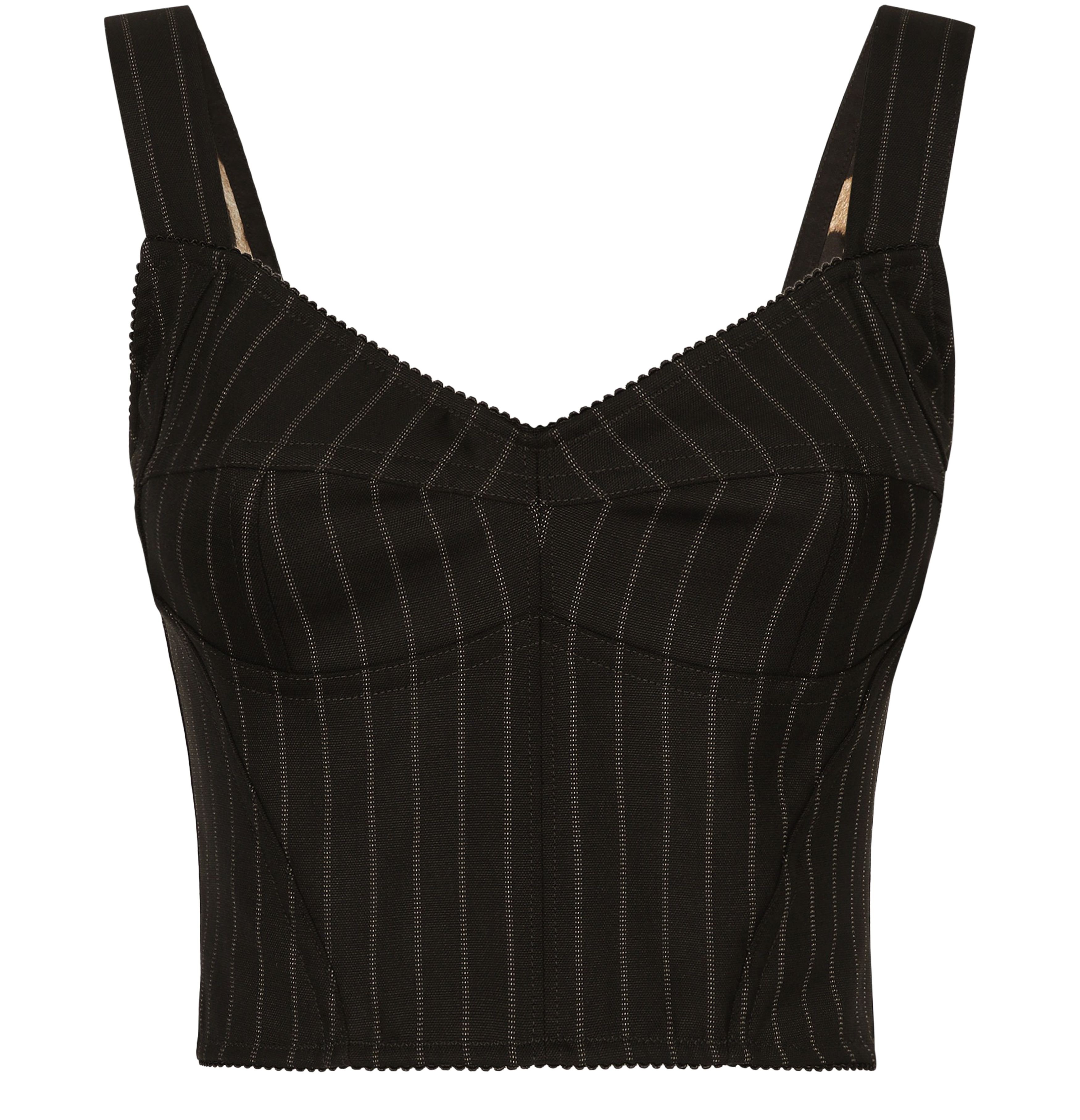 Dolce & Gabbana Pinstripe wool corset top