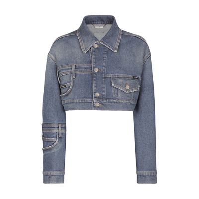 Dolce & Gabbana Short patchwork denim jacket