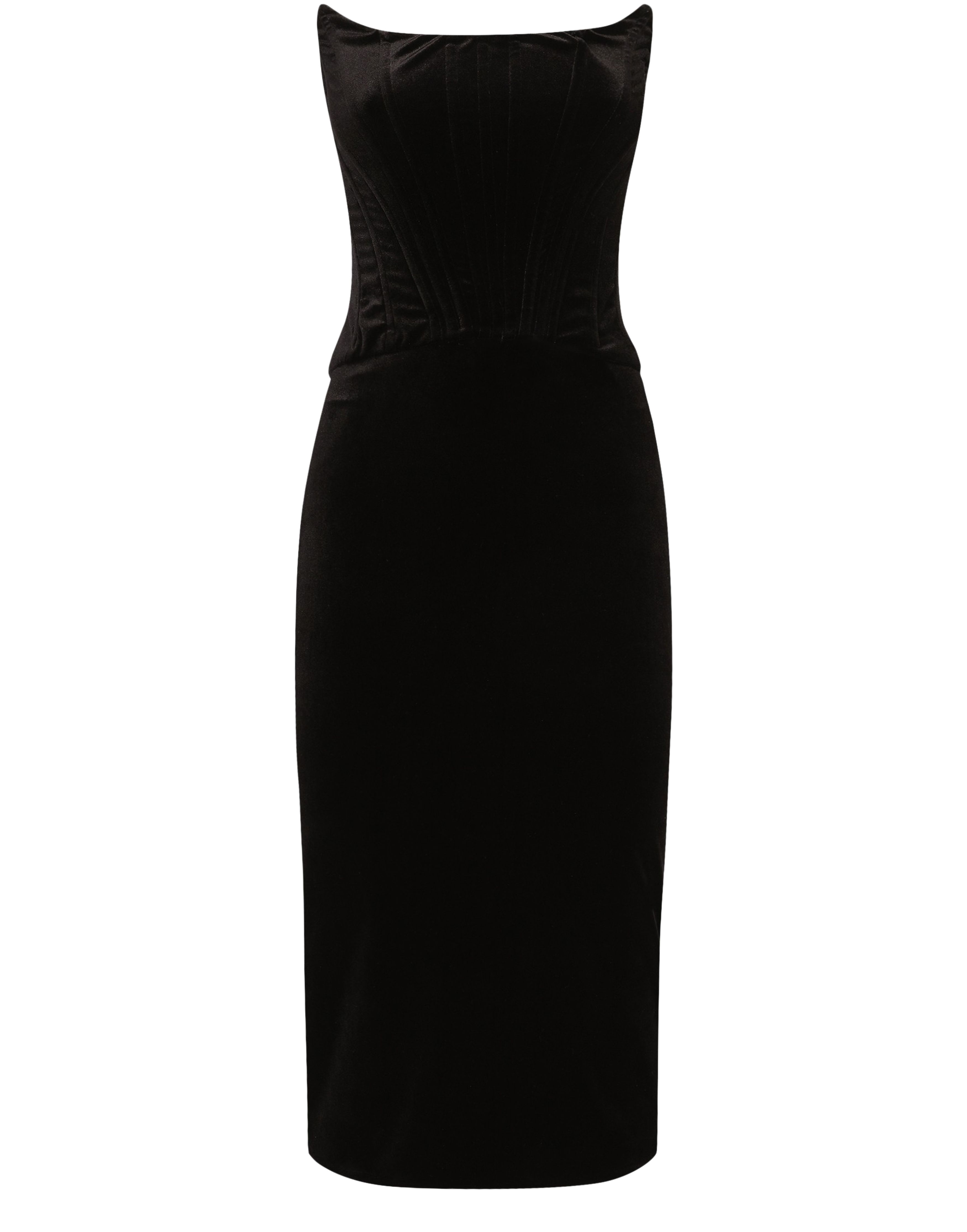 Dolce & Gabbana Velvet calf-length corset dress