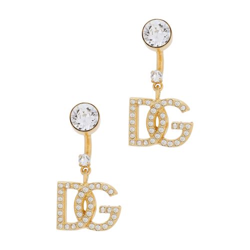 Dolce & Gabbana Earrings with DG logo and rhinestones