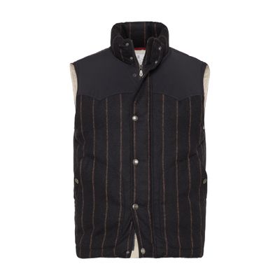 Brunello Cucinelli Chalk stripe down vest