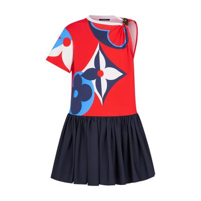  Game On Asymmetrical Baby Doll Dress