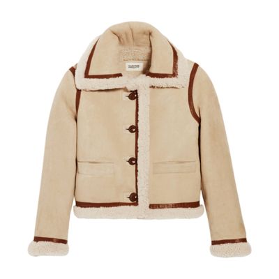  Beige shearling jacket