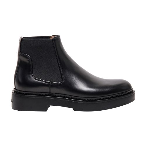 Santoni Leather chelsea boots