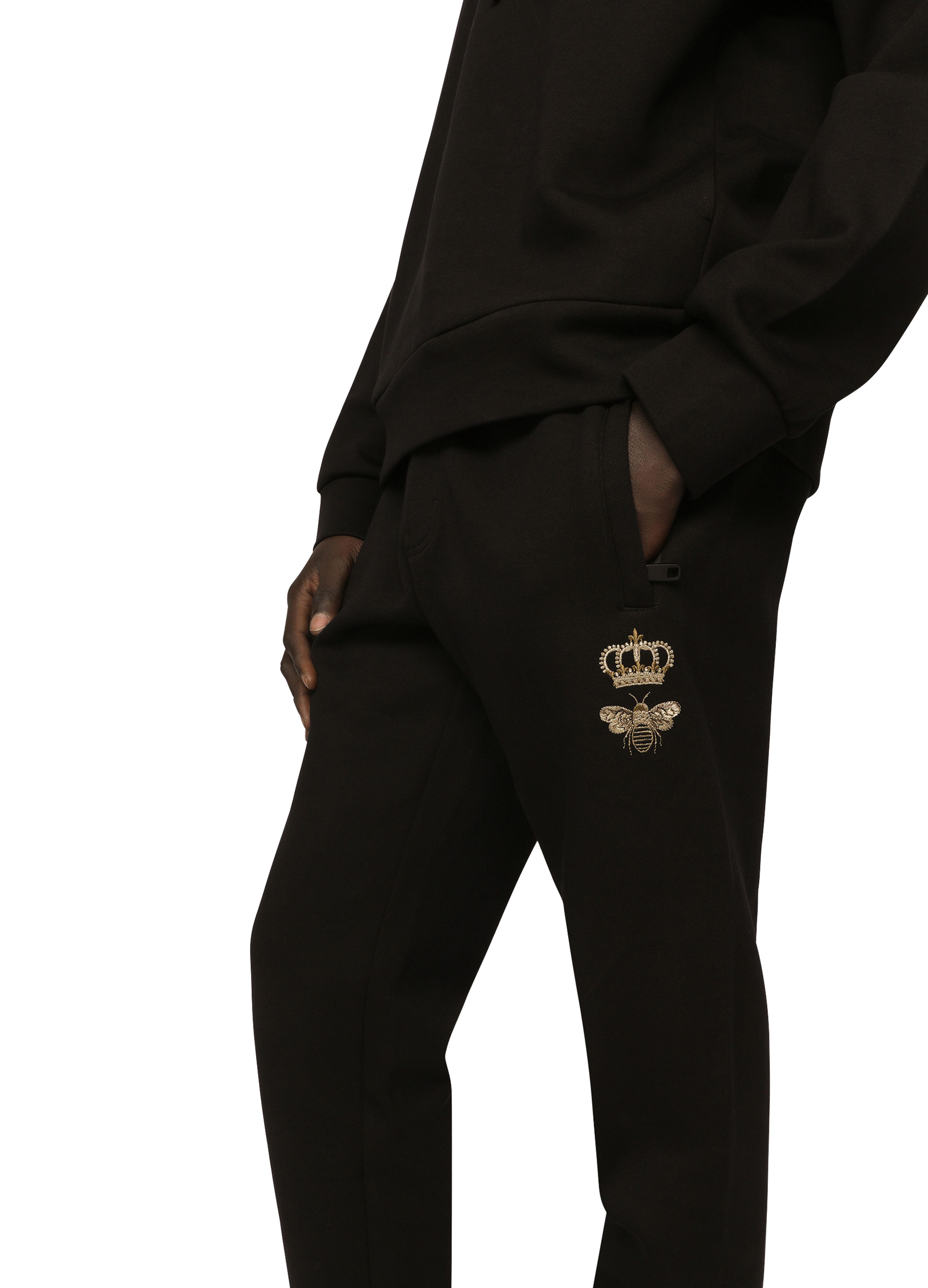 Dolce & Gabbana Jersey jogging pants with embroidery