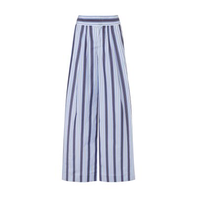 Alberta Ferretti Oversized trousers in striped poplin