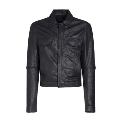 Ann Demeulemeester Terus 5-pockets fitted blouson crackle leather