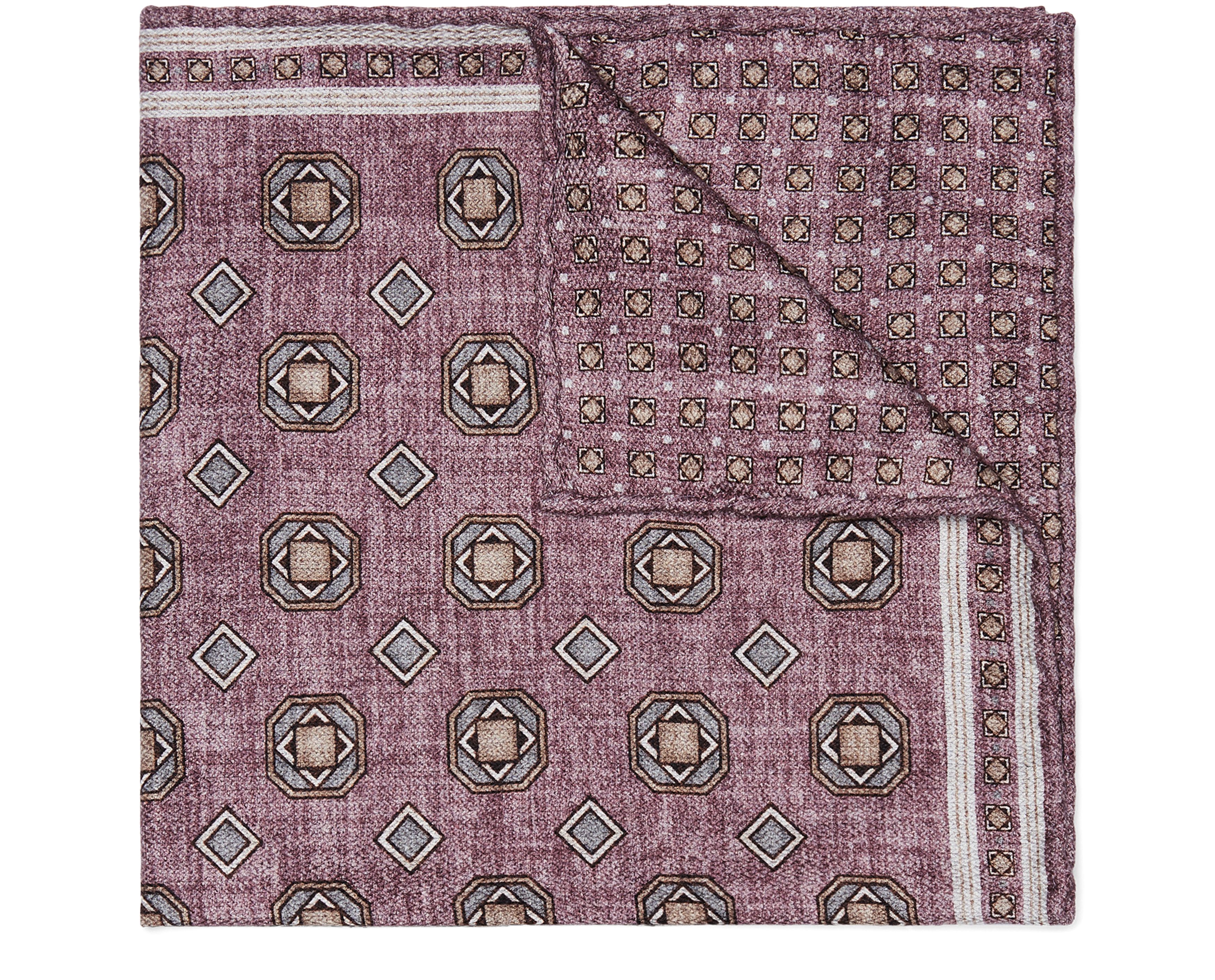 Brunello Cucinelli Double face silk pocket square