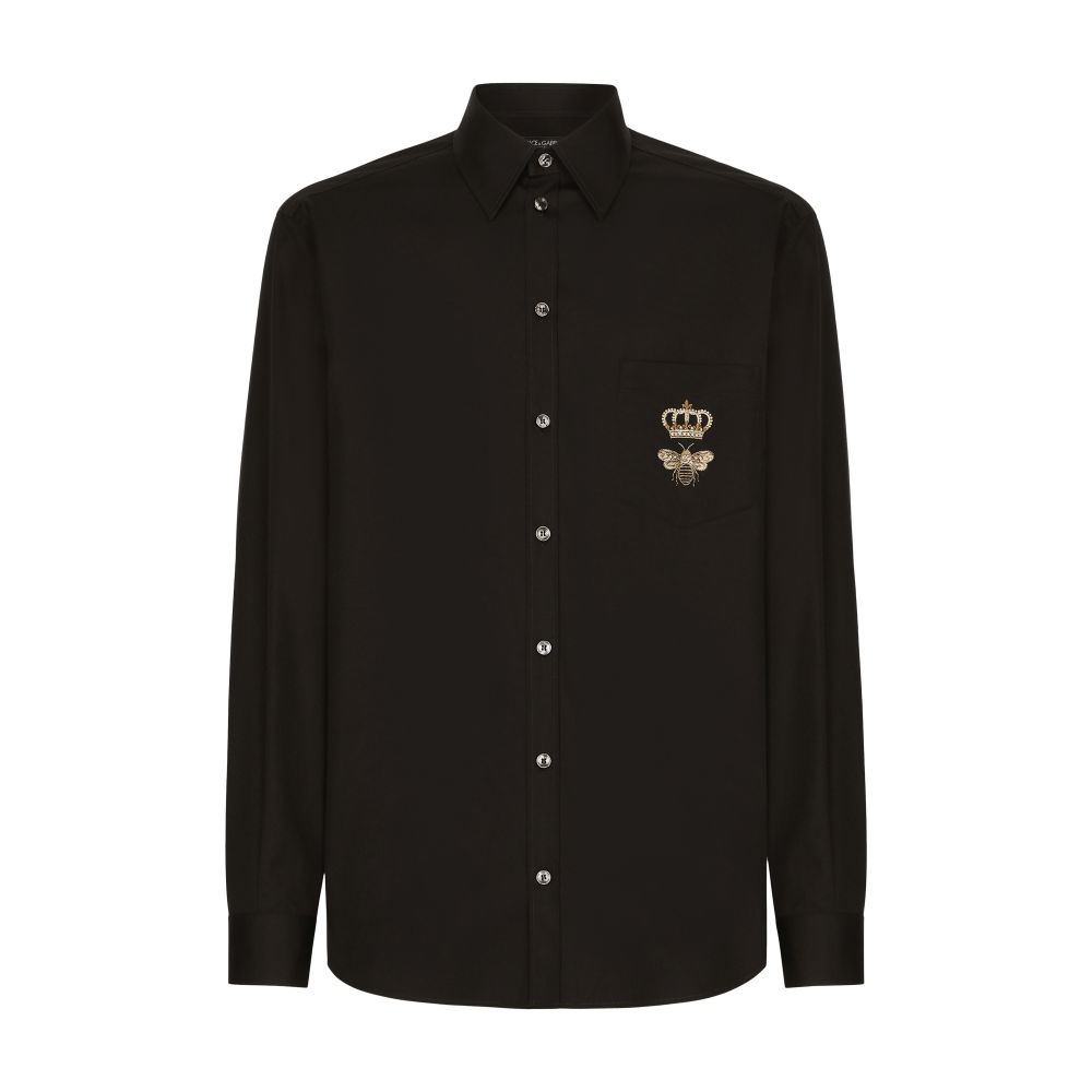 Dolce & Gabbana Cotton Martini shirt with embroidery