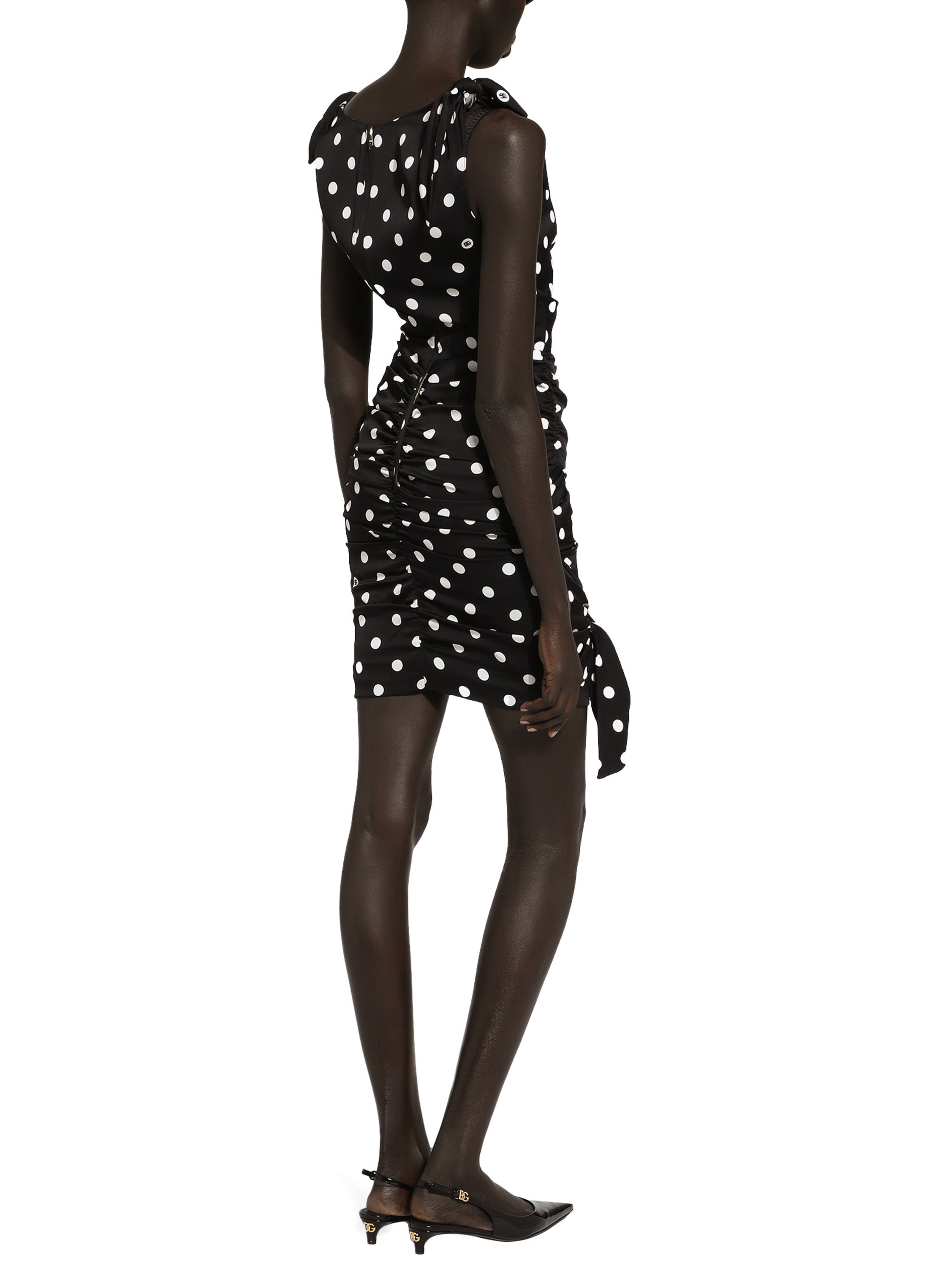 Dolce & Gabbana Polka-dot midi dress with draping